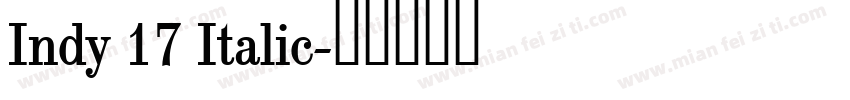 Indy 17 Italic字体转换